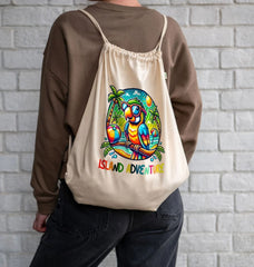 Cool Parrot - Island Adventure - Drawstring Bag